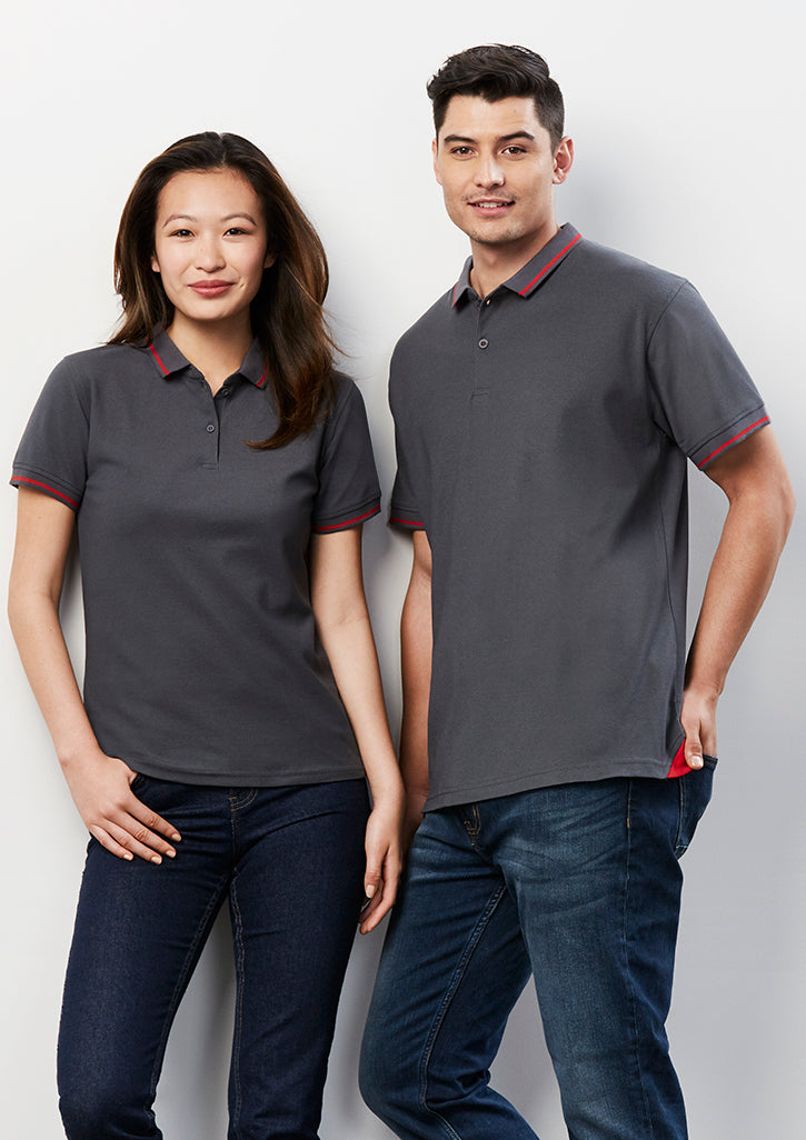Mens Jet Short Sleeve Polo P226MS XL / Steel Grey/Cyan