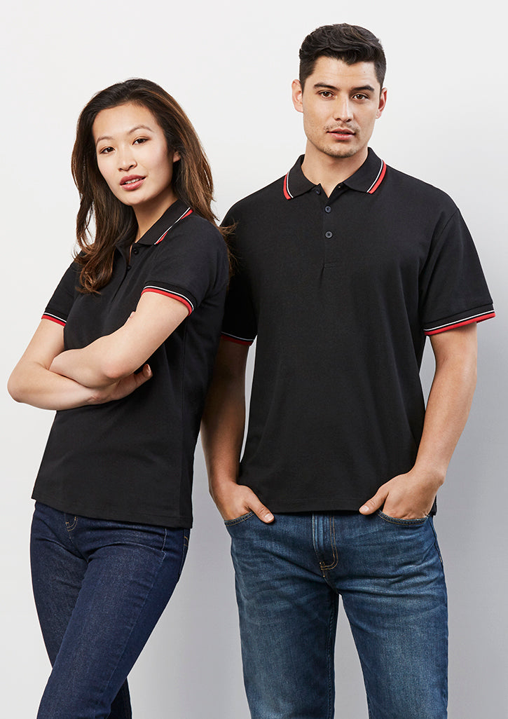 Mens Cambridge Short Sleeve Polo P227MS XL / Steel Grey/Black/White