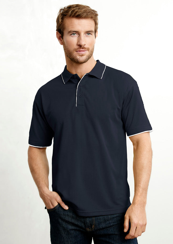 Mens Elite Short Sleeve Polo P3200 XL / Navy/White