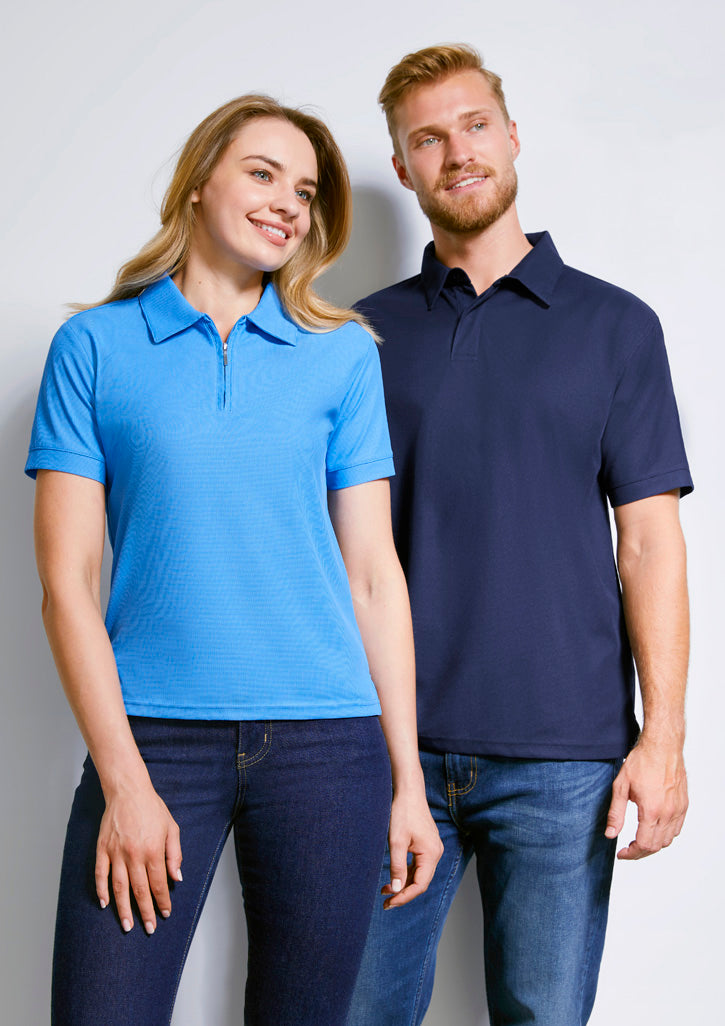 Mens Micro Waffle Short Sleeve Polo P3300 XL / Black