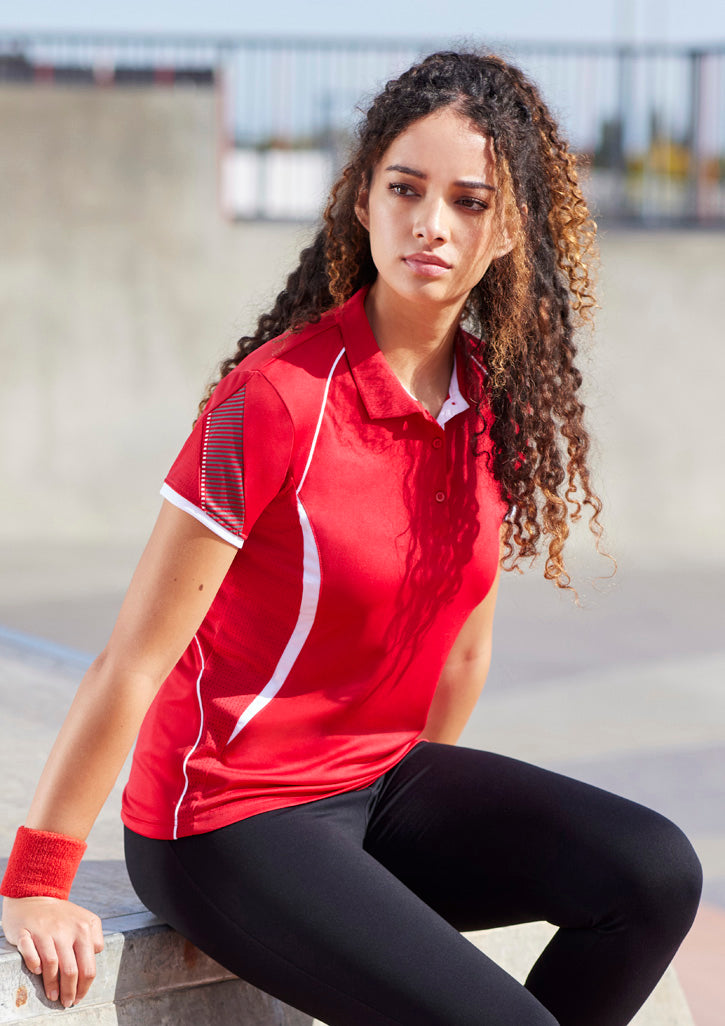 Womens Razor Short Sleeve Polo P405LS 8 / Navy/Red
