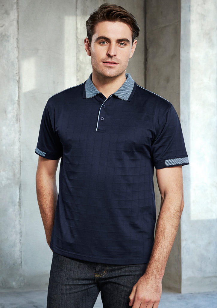 Mens Noosa Short Sleeve Polo P9100 XL / Silver Grey/Black