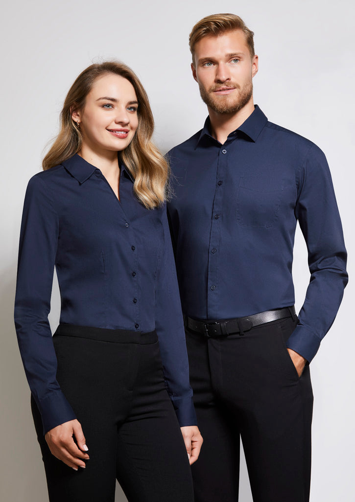 Mens Monaco Long Sleeve Shirt S770ML XS / Platinum
