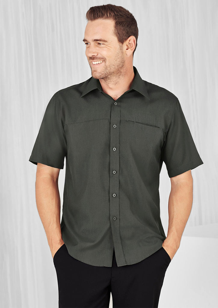 Mens Oasis Short Sleeve Shirt SH3603 L / Mid Blue
