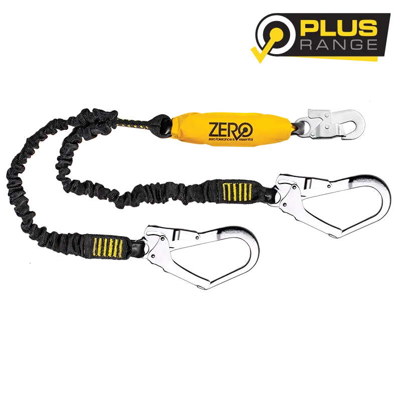 LCZ02R5/009 - Double rope lanyard with snaphook and scaffold hooks