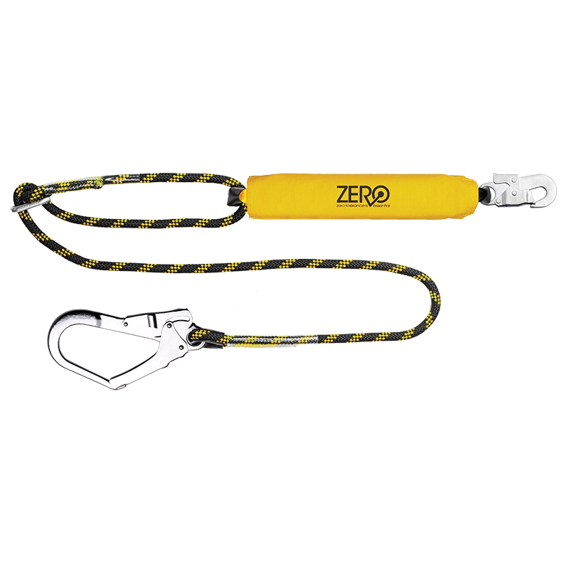 LLZ0RX5 - Single adjustable rope lanyard with snaphook & scaffold hook