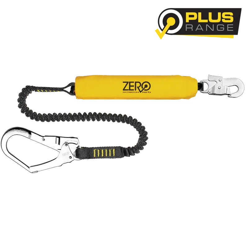 LSZ0W3E - Single elasticated lanyard with snaphook and scaffold hook