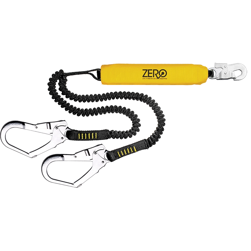 SCAFFPRO Double elasticated lanyard with snaphook & scaffold hooks