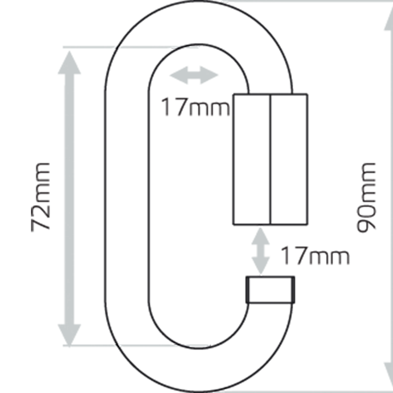 PJ507 - Oval carabiner