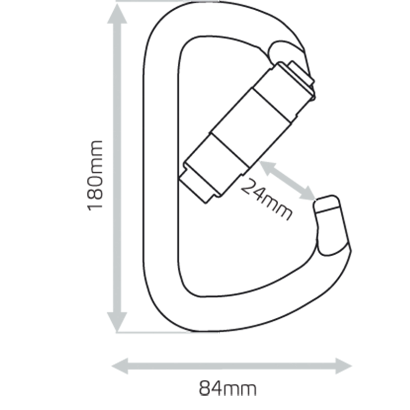 PK019 - Autolock 1 4 turn carabiner with swivel loop
