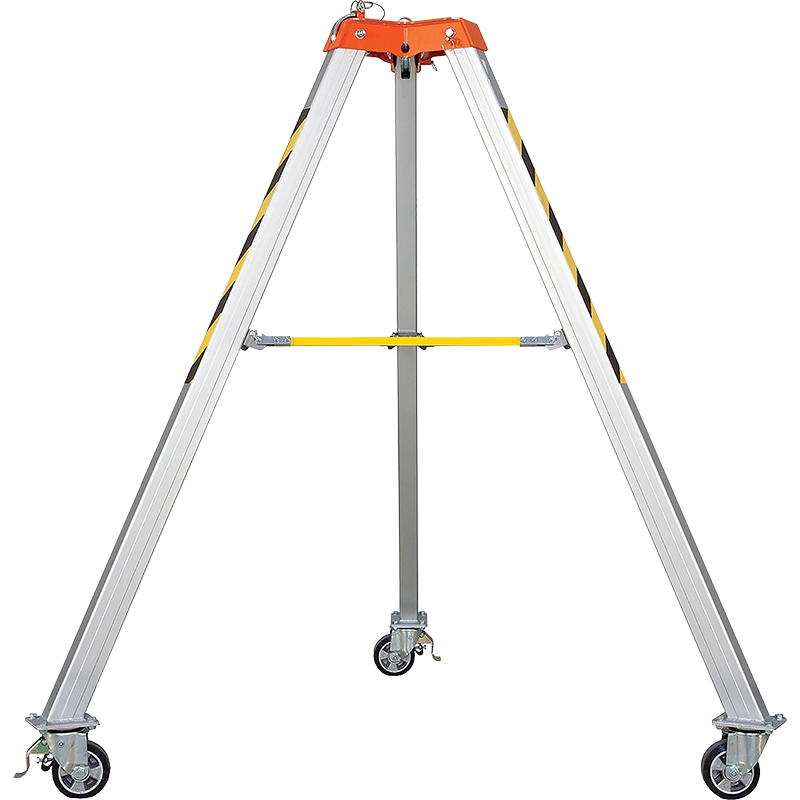 TM00AX - Aluminium tripod on wheels with integrated pulley