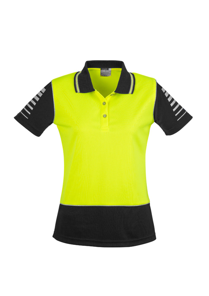 Womens Hi Vis Zone Polo 8 / Yellow/Black