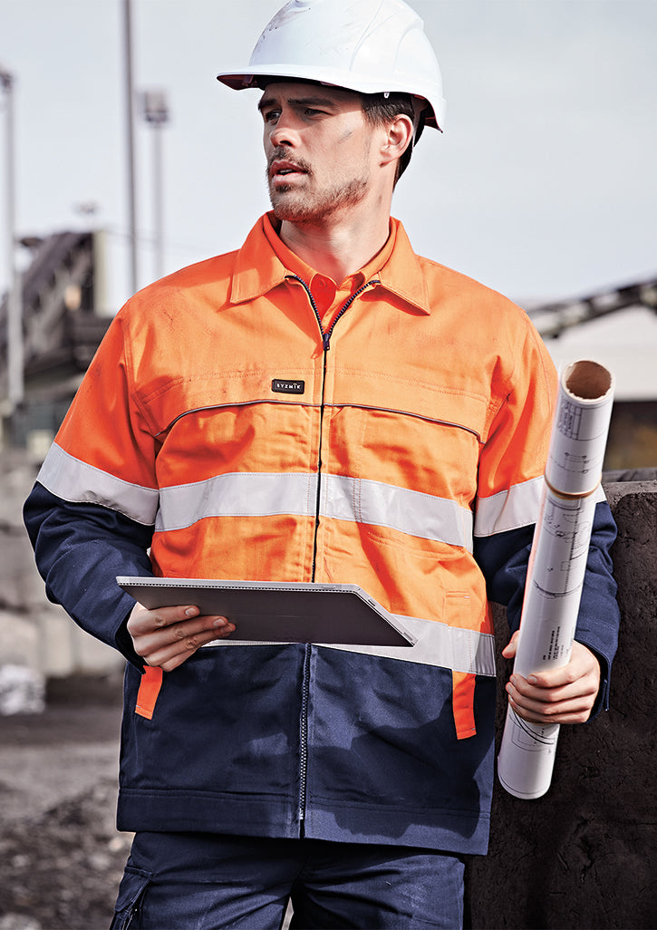 Hi Vis Cotton Mens Drill Jacket