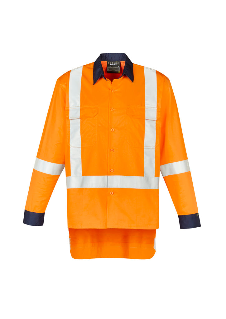 Mens TTMC-W23 X Back Work Shirt XXS / Orange/Navy