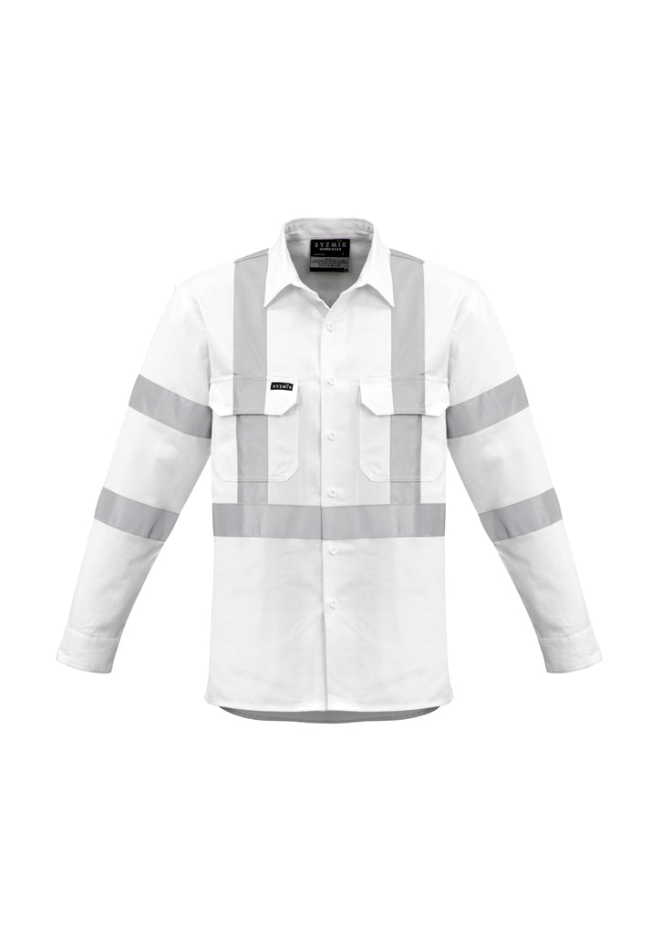 Mens Bio Motion X Back Taped Long Sleeve Shirt XXS / White