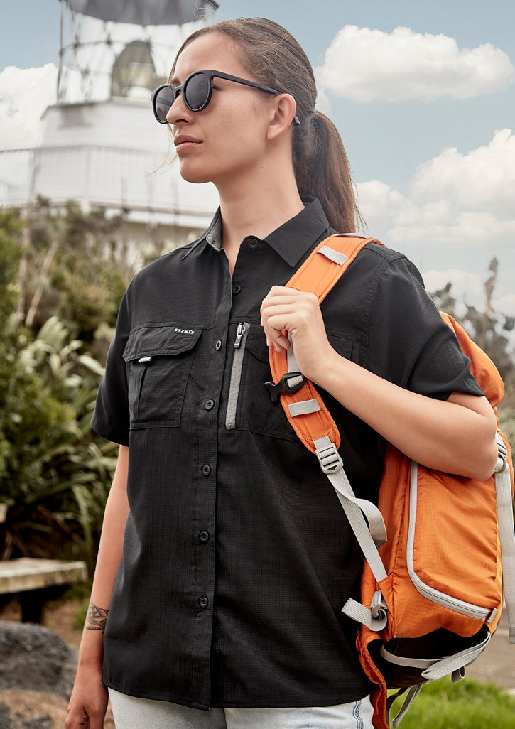 Womens Outdoor Short Sleeve Shirt 6 / Black