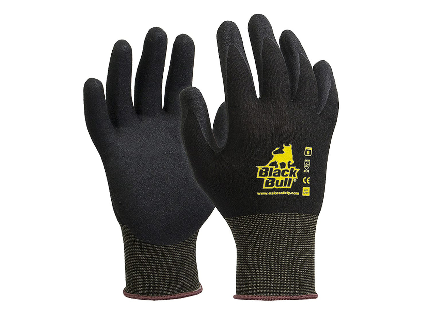 Esko Black Bull Nitrile Gloves Size 8 - Medium