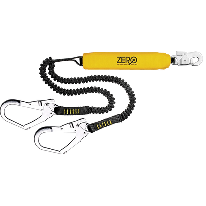 SCAFFPRO Double elasticated lanyard with snaphook & scaffold hooks