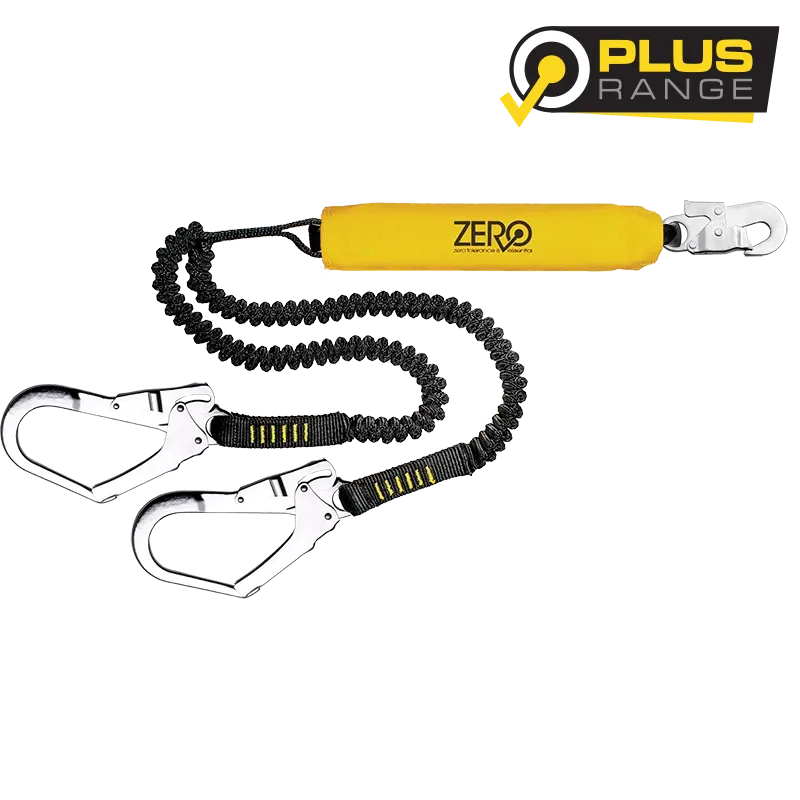 SCAFFPRO Double elasticated lanyard with snaphook & scaffold hooks