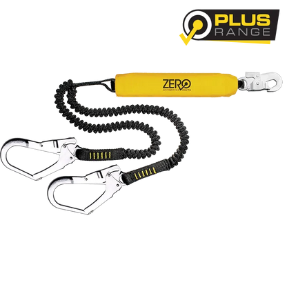 SCAFFPRO Double elasticated lanyard with snaphook & scaffold hooks