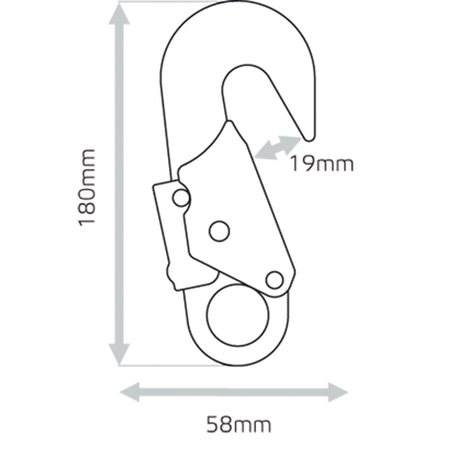 PK014 - Snaphook with swivel loop