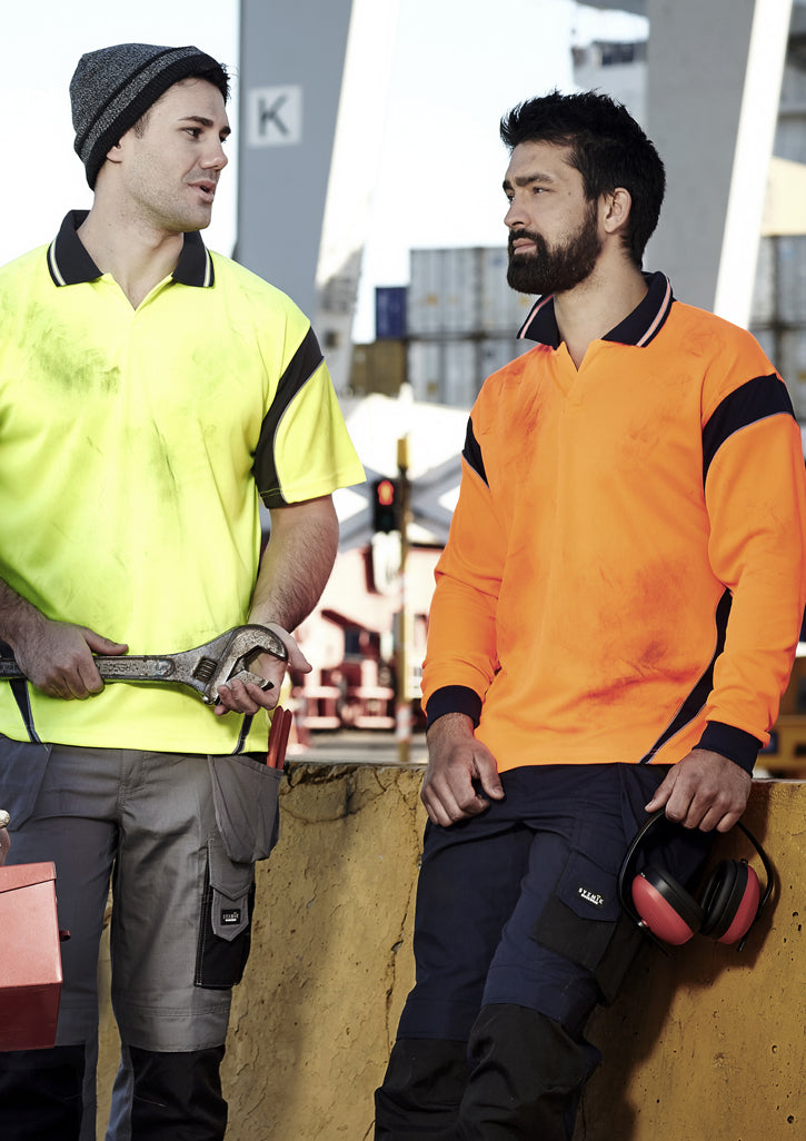 Hi Vis Aztec Mens Short Sleeve Polo