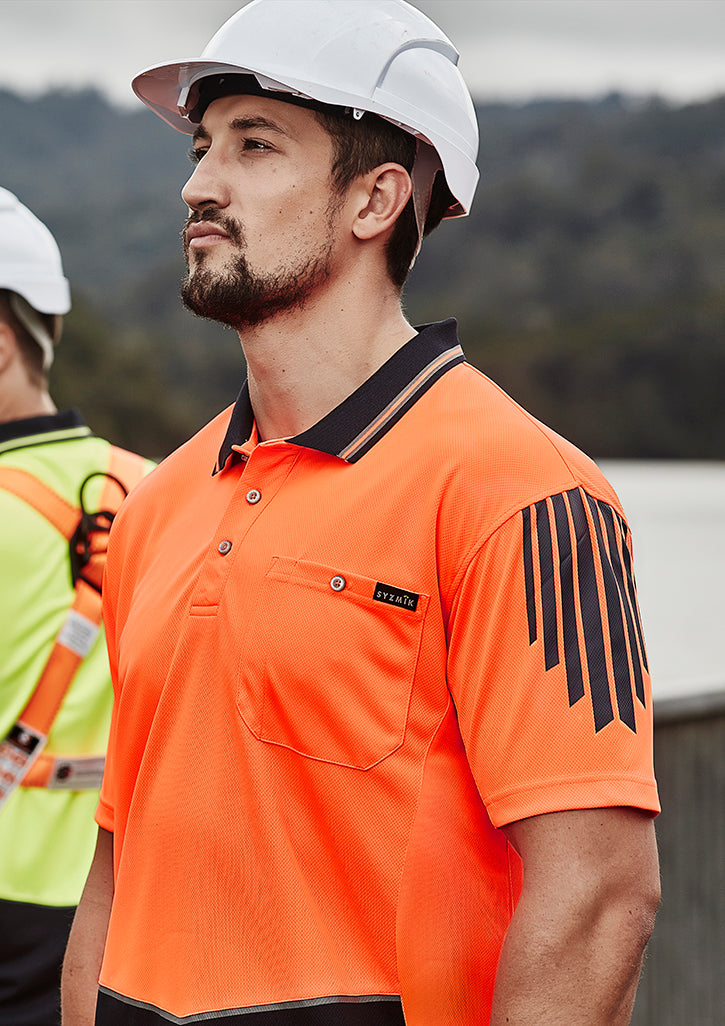 Hi Vis Flux Mens Short Sleeve Polo