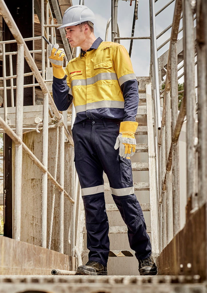 Mens Orange Flame Taped Cargo Pant (Stout) 97S / Navy